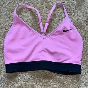Pink Nike sports bra dri-fit size small